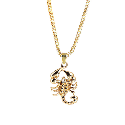 Men's Pendant Necklace Statement Necklace Classic Stylish Zodiac Scorpion Rock Hyperbole Hip-Hop Satanic Alloy Gold 66 cm Necklace Jewelry 1pc For Carnival Street
Men's Pendant Necklace Statement Necklace Classic Stylish Zodiac Scorpion Rock Hyperbole Hip-Hop Satanic Alloy Gold 66 cm Necklace Jewelry 1pc For Carnival Street