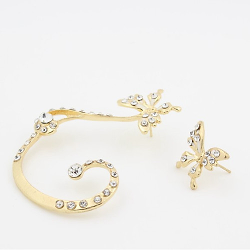 Women's Stud Earrings Climber Earrings Mismatched cuff Butterfly Ladies Stylish Simple Resin Rhinestone Earrings Jewelry Gold For Daily 1 Pair
Women's Stud Earrings Climber Earrings Mismatched cuff Butterfly Ladies Stylish Simple Resin Rhinestone Earrings Jewelry Gold For Daily 1 Pair