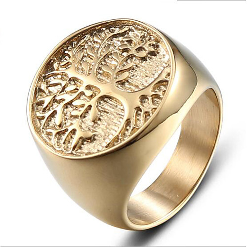Men's Band Ring Signet Ring 1pc Gold Titanium Steel Circle Simple Classic Halloween Daily Jewelry Vintage Style 3D Engraved Tree of Life Cool
Men's Band Ring Signet Ring 1pc Gold Titanium Steel Circle Simple Classic Halloween Daily Jewelry Vintage Style 3D Engraved Tree of Life Cool