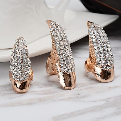 Nail Finger Ring Vintage Style Gold Silver Alloy Creative Ladies Vintage Punk 3pcs 6 / Women's / Ring Set
Nail Finger Ring Vintage Style Gold Silver Alloy Creative Ladies Vintage Punk 3pcs 6 / Women's / Ring Set