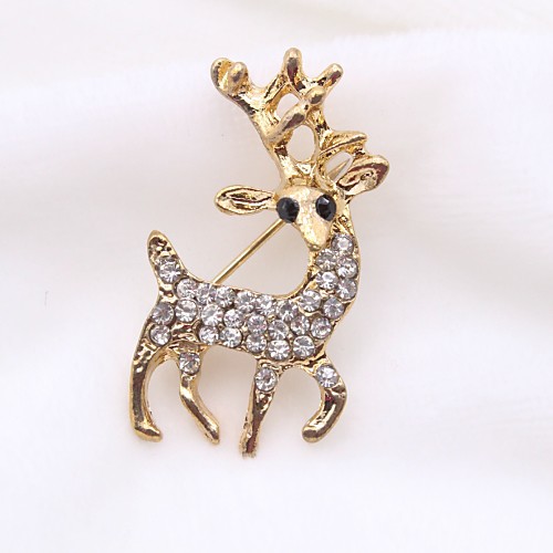 Women's Brooches Classic Elk Ladies Sweet Rhinestone Brooch Jewelry Gold For Christmas
Women's Brooches Classic Elk Ladies Sweet Rhinestone Brooch Jewelry Gold For Christmas