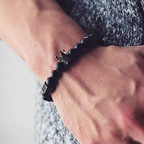 Men's Bead Bracelet Retro Beads Crown Simple Vintage Stone Bracelet Jewelry Black For Gift Daily Street
Men's Bead Bracelet Retro Beads Crown Simple Vintage Stone Bracelet Jewelry Black For Gift Daily Street