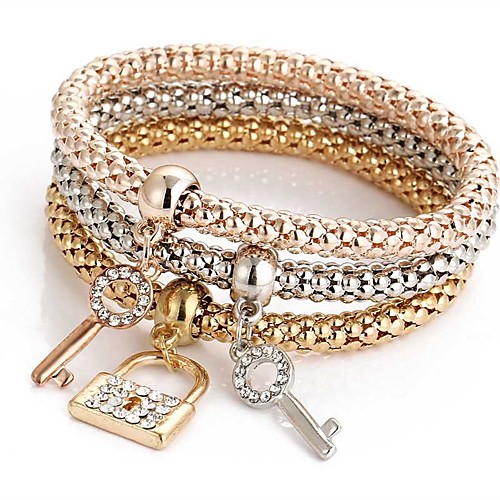 3pcs Women's Pendant Bracelet Layered Friendship Ladies Italian Sweet Rhinestone Bracelet Jewelry Rose Gold For Ceremony Evening Party
3pcs Women's Pendant Bracelet Layered Friendship Ladies Italian Sweet Rhinestone Bracelet Jewelry Rose Gold For Ceremony Evening Party