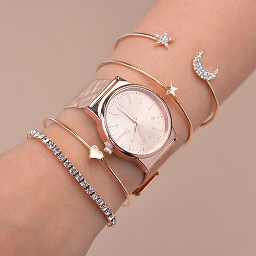 4pcs Women's Cubic Zirconia Bracelet Bangles Cuff Bracelet Tennis Bracelet Layered Heart Star Crescent Moon Ladies Luxury Trendy Rhinestone Bracelet Jewelry Silver / Gold For Street Gift Daily Bar
4pcs Women's Cubic Zirconia Bracelet Bangles Cuff Bracelet Tennis Bracelet Layered Heart Star Crescent Moon Ladies Luxury Trendy Rhinestone Bracelet Jewelry Silver / Gold For Street Gift Daily Bar