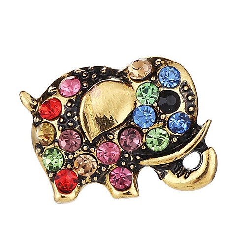 Women's Brooches 3D Elephant Ladies Simple Elegant Rhinestone Brooch Jewelry Gold For Daily
Women's Brooches 3D Elephant Ladies Simple Elegant Rhinestone Brooch Jewelry Gold For Daily