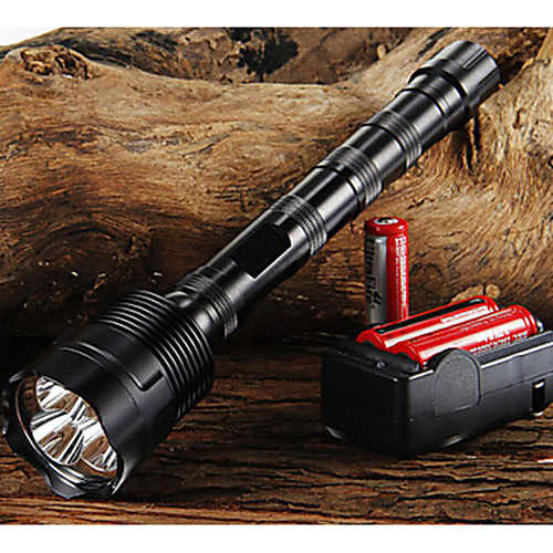 Trustfire LED Flashlights / Torch 3800/3000 lm LED LED 3 Emitters 5 Mode with Batteries and Charger Adjustable Focus Nonslip grip Camping / Hiking / Caving Everyday Use Cycling / Bike Black
Trustfire LED Flashlights / Torch 3800/3000 lm LED LED 3 Emitters 5 Mode with Batteries and Charger Adjustable Focus Nonslip grip Camping / Hiking / Caving Everyday Use Cycling / Bike Black