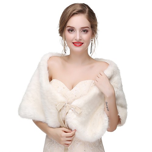 Sleeveless Shawls Faux Fur Wedding / Party / Evening Women's Wrap With Solid / Fur
Sleeveless Shawls Faux Fur Wedding / Party / Evening Women's Wrap With Solid / Fur