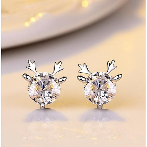 Women's AAA Cubic Zirconia Stud Earrings 3D Elk Ladies Stylish Classic Earrings Jewelry Silver For Christmas Daily 1 Pair
Women's AAA Cubic Zirconia Stud Earrings 3D Elk Ladies Stylish Classic Earrings Jewelry Silver For Christmas Daily 1 Pair