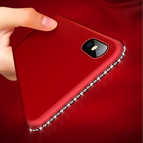 Phone Case For Apple Back Cover iPhone XR iPhone XS iPhone XS Max iPhone X iPhone 8 Plus iPhone 8 iPhone 7 Plus iPhone 7 iPhone 6s Plus iPhone 6s Rhinestone Ultra-thin Frosted Glitter Shine Rhinestone