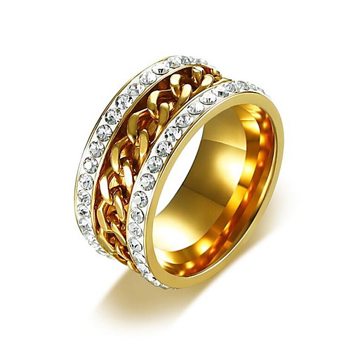 Band Ring AAA Cubic Zirconia Cuban Link Gold Titanium Steel Hip-Hop Dubai 1pc 7 8 9 10 11 / Men's
Band Ring AAA Cubic Zirconia Cuban Link Gold Titanium Steel Hip-Hop Dubai 1pc 7 8 9 10 11 / Men's