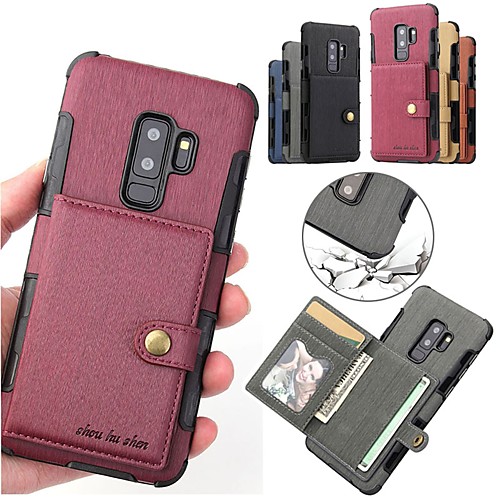 Case For Samsung Galaxy S9 / S9 Plus / S8 Plus Card Holder / Magnetic Back Cover Solid Colored Hard PU Leather
Case For Samsung Galaxy S9 / S9 Plus / S8 Plus Card Holder / Magnetic Back Cover Solid Colored Hard PU Leather