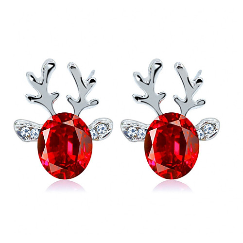 Women's Crystal Earrings Solitaire Elk Ladies Simple Fashion European Earrings Jewelry Red / Blue / White For Christmas Daily 1 Pair
Women's Crystal Earrings Solitaire Elk Ladies Simple Fashion European Earrings Jewelry Red / Blue / White For Christmas Daily 1 Pair