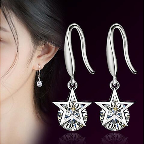 Women's AAA Cubic Zirconia Drop Earrings 3D Star Ladies Stylish Classic Earrings Jewelry Silver For Daily 1 Pair
Women's AAA Cubic Zirconia Drop Earrings 3D Star Ladies Stylish Classic Earrings Jewelry Silver For Daily 1 Pair