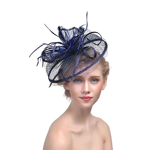 Tulle Fascinators with Feather 1 pc Wedding / Party / Evening / Horse Race Headpiece
Tulle Fascinators with Feather 1 pc Wedding / Party / Evening / Horse Race Headpiece
