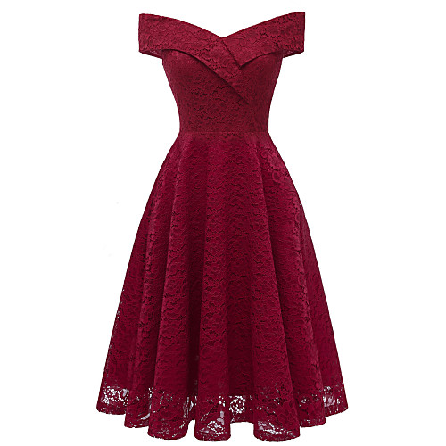 Women's A Line Dress Knee Length Dress Wine Black Navy Blue Sleeveless Solid Colored Lace Summer Off Shoulder Hot Vintage Party Going out Belt Not Included Lace S M L XL XXL 3XL / Sexy
Women's A Line Dress Knee Length Dress Wine Black Navy Blue Sleeveless Solid Colored Lace Summer Off Shoulder Hot Vintage Party Going out Belt Not Included Lace S M L XL XXL 3XL / Sexy