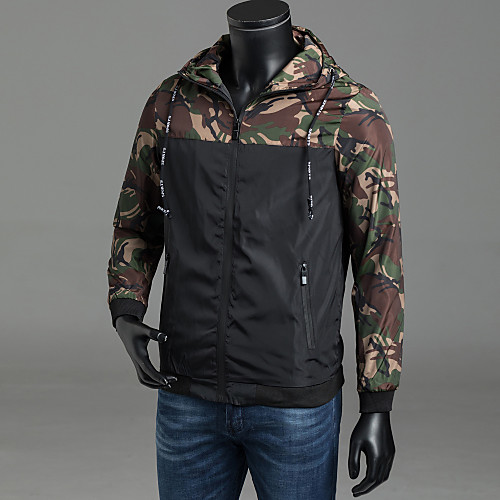 Men's Jacket Daily Fall Spring Regular Coat Hooded Regular Fit Active Jacket Long Sleeve Camo / Camouflage Classic Style Gray Green / Plus Size
Men's Jacket Daily Fall Spring Regular Coat Hooded Regular Fit Active Jacket Long Sleeve Camo / Camouflage Classic Style Gray Green / Plus Size