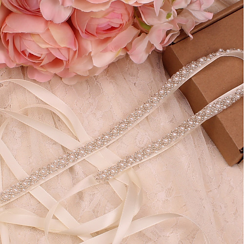 Satin / Tulle Wedding / Special Occasion Sash With Imitation Pearl Women's Sashes
Satin / Tulle Wedding / Special Occasion Sash With Imitation Pearl Women's Sashes