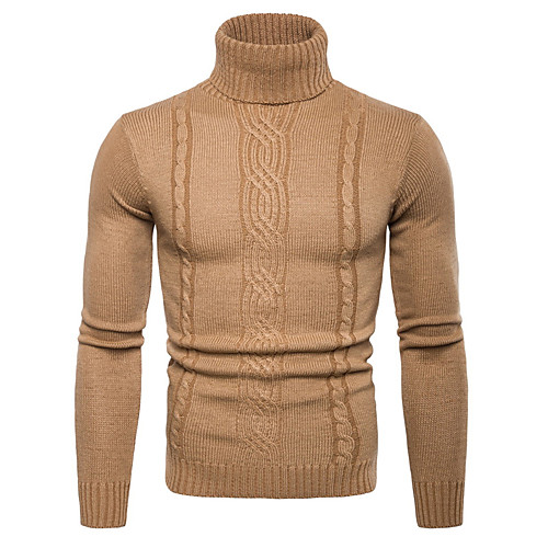 Men's Active Basic Solid Colored Pullover Long Sleeve Regular Sweater Cardigans Turtleneck Fall Winter Black Khaki Light gray
Men's Active Basic Solid Colored Pullover Long Sleeve Regular Sweater Cardigans Turtleneck Fall Winter Black Khaki Light gray
