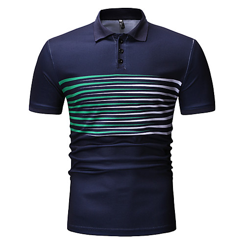 Men's Polo Striped Plaid Solid Colored Patchwork Print Tops Cotton Black Navy Blue
Men's Polo Striped Plaid Solid Colored Patchwork Print Tops Cotton Black Navy Blue