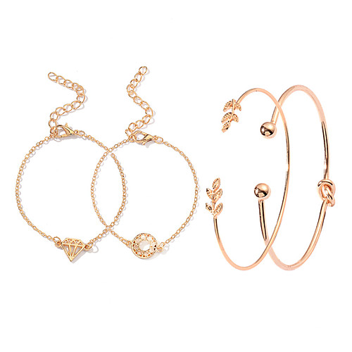 4pcs Women's Bracelet Classic Wedding Birthday Vintage Theme European Trendy Casual / Sporty Ethnic French Alloy Bracelet Jewelry Gold For Date Festival
4pcs Women's Bracelet Classic Wedding Birthday Vintage Theme European Trendy Casual / Sporty Ethnic French Alloy Bracelet Jewelry Gold For Date Festival
