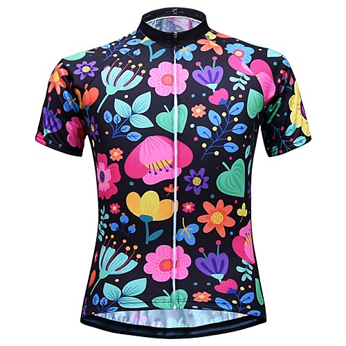 JESOCYCLING Women's Short Sleeve Cycling Jersey Summer Polyester White Black Floral Botanical Bike Top Mountain Bike MTB Road Bike Cycling Quick Dry Moisture Wicking Breathable Sports Clothing Apparel
JESOCYCLING Women's Short Sleeve Cycling Jersey Summer Polyester White Black Floral Botanical Bike Top Mountain Bike MTB Road Bike Cycling Quick Dry Moisture Wicking Breathable Sports Clothing Apparel