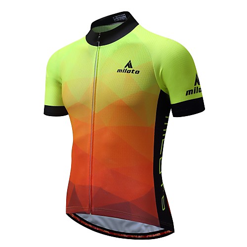 Miloto Men's Short Sleeve Cycling Jersey Luminous Bike Jersey Top Mountain Bike MTB Moisture Wicking Back Pocket Sports 100% Polyester Clothing Apparel / Stretchy
Miloto Men's Short Sleeve Cycling Jersey Luminous Bike Jersey Top Mountain Bike MTB Moisture Wicking Back Pocket Sports 100% Polyester Clothing Apparel / Stretchy