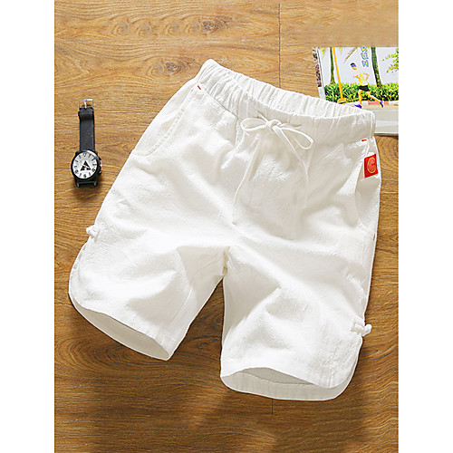 Men's Basic Cotton Linen Daily Chinos Shorts Pants Solid Colored White Black Green / Summer
Men's Basic Cotton Linen Daily Chinos Shorts Pants Solid Colored White Black Green / Summer