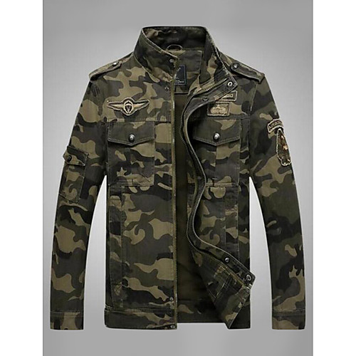 Men's Jacket Daily Winter Regular Coat Stand Collar Jacket Long Sleeve Camo / Camouflage Army Green Khaki
Men's Jacket Daily Winter Regular Coat Stand Collar Jacket Long Sleeve Camo / Camouflage Army Green Khaki