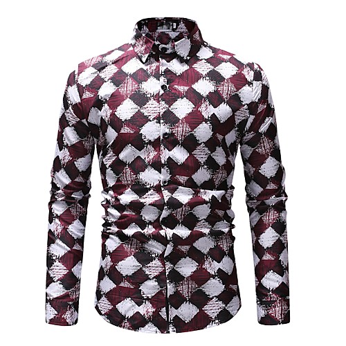 Men's Shirt Graphic Color Block Print Long Sleeve Daily Tops Cotton Basic Purple Brown
Men's Shirt Graphic Color Block Print Long Sleeve Daily Tops Cotton Basic Purple Brown