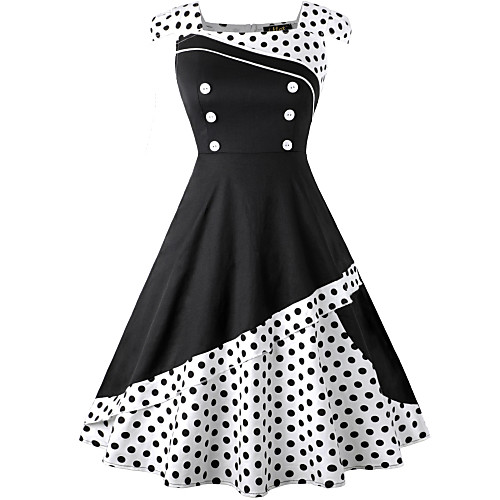 Audrey Hepburn Polka Dots Dresses Retro Vintage 1950s Vacation Dress Summer Dress Rockabilly Prom Dress Women's Spandex Costume White / Black / Red Vintage Cosplay Sleeveless Knee Length
Audrey Hepburn Polka Dots Dresses Retro Vintage 1950s Vacation Dress Summer Dress Rockabilly Prom Dress Women's Spandex Costume White / Black / Red Vintage Cosplay Sleeveless Knee Length
