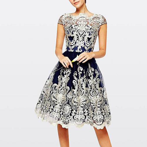 Women's Sheath Dress Short Mini Dress Black Blue Short Sleeve Blue Geometric Lace Summer Spring & Summer Round Neck Lace S M L XL XXL 3XL / Plus Size / Plus Size
Women's Sheath Dress Short Mini Dress Black Blue Short Sleeve Blue Geometric Lace Summer Spring & Summer Round Neck Lace S M L XL XXL 3XL / Plus Size / Plus Size
