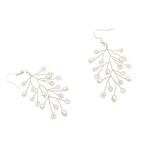 Women's Drop Earrings Braided Pearl Earrings Jewelry Silver For Wedding Party Festival 1 Pair
Women's Drop Earrings Braided Pearl Earrings Jewelry Silver For Wedding Party Festival 1 Pair