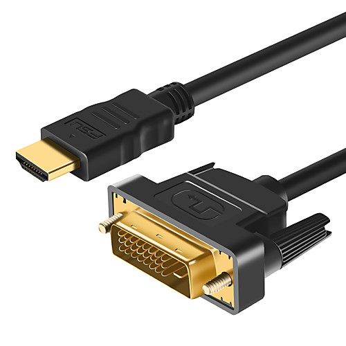 HDMI 1.4 Adapter Cable, HDMI 1.4 to DVI 241 Adapter Cable Male - Male 1080P 1.0m(3Ft)
HDMI 1.4 Adapter Cable, HDMI 1.4 to DVI 241 Adapter Cable Male - Male 1080P 1.0m(3Ft)