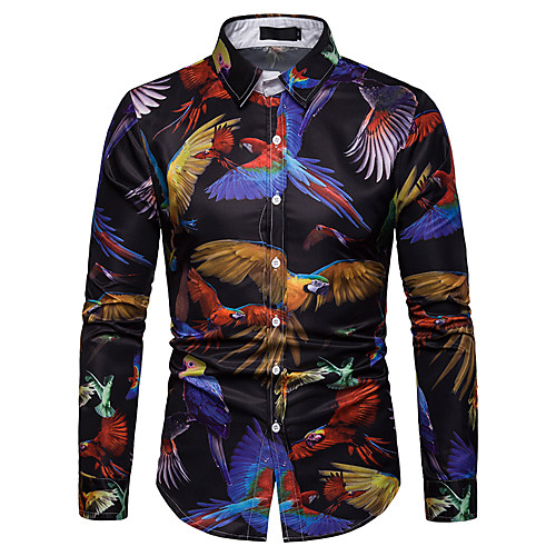 Men's Daily Military Shirt - Animal Print Spread Collar Black / Long Sleeve / Spring / Fall
Men's Daily Military Shirt - Animal Print Spread Collar Black / Long Sleeve / Spring / Fall