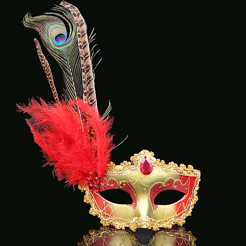 Venetian Mask Venetian Mask Masquerade Mask Feather Mask Half Mask Adults' Women's Sexy Halloween Carnival Masquerade Festival / Holiday Plastics Feather Golden yellow / RedGolden / PinkGlod
Venetian Mask Venetian Mask Masquerade Mask Feather Mask Half Mask Adults' Women's Sexy Halloween Carnival Masquerade Festival / Holiday Plastics Feather Golden yellow / RedGolden / PinkGlod