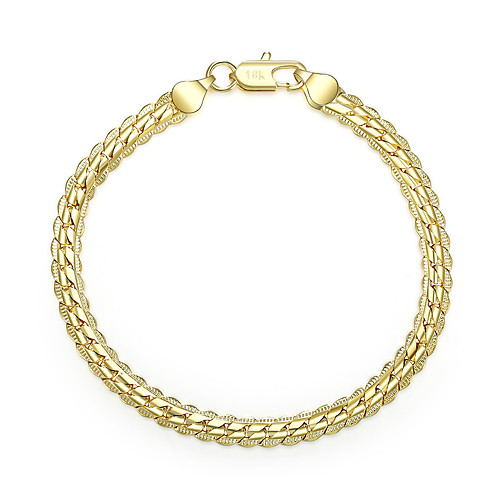 Men's Women's Chain Bracelet Cut Out Precious Stylish Brass Bracelet Jewelry Gold / Silver For Daily Work / Silver Plated / Gold Plated
Men's Women's Chain Bracelet Cut Out Precious Stylish Brass Bracelet Jewelry Gold / Silver For Daily Work / Silver Plated / Gold Plated