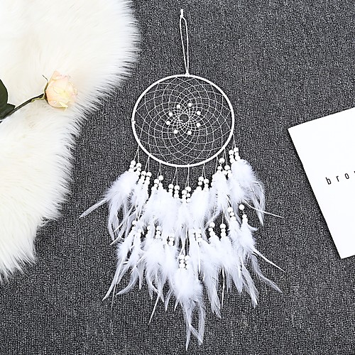 Boho Dream Catcher Handmade Gift Wall Hanging Decor Art Ornament Craft Feather Bead for Kids Bedroom Wedding Festival 6520cm
Boho Dream Catcher Handmade Gift Wall Hanging Decor Art Ornament Craft Feather Bead for Kids Bedroom Wedding Festival 6520cm