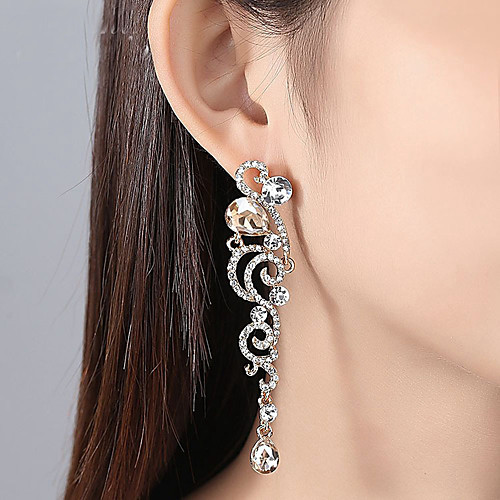 Women's Clear Cubic Zirconia Earrings Long Stylish Earrings Jewelry Silver / Gold For Party Wedding 1 Pair
Women's Clear Cubic Zirconia Earrings Long Stylish Earrings Jewelry Silver / Gold For Party Wedding 1 Pair