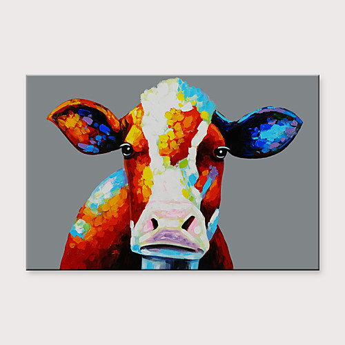 Oil Painting Hand Painted Horizontal Abstract Pop Art Modern Rolled Canvas (No Frame)
Oil Painting Hand Painted Horizontal Abstract Pop Art Modern Rolled Canvas (No Frame)