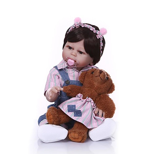 NPKCOLLECTION 20 inch Reborn Doll Baby Girl Gift New Design Artificial Implantation Brown Eyes Full Body Silicone Silica Gel Vinyl with Clothes and Accessories for Girls' Birthday and Festival Gifts
NPKCOLLECTION 20 inch Reborn Doll Baby Girl Gift New Design Artificial Implantation Brown Eyes Full Body Silicone Silica Gel Vinyl with Clothes and Accessories for Girls' Birthday and Festival Gifts