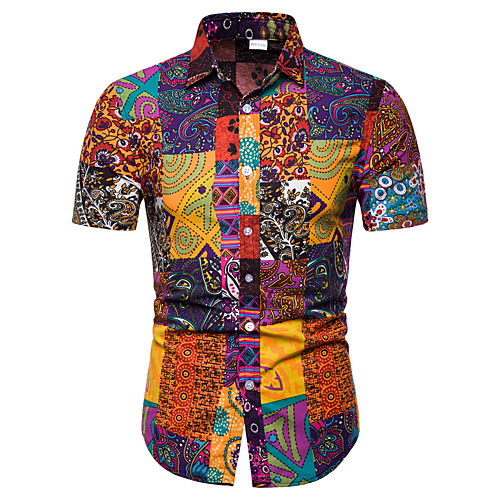 Men's Shirt Tribal Print Short Sleeve Club Tops Business Streetwear Classic Collar Blue Yellow Wine
Men's Shirt Tribal Print Short Sleeve Club Tops Business Streetwear Classic Collar Blue Yellow Wine