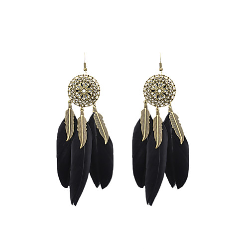 Women's Drop Earrings Hanging Earrings Vintage Style Feather Cheap Vintage Boho Feather Earrings Jewelry Dark Brown / White / Purple For Causal Holiday 1 Pair
Women's Drop Earrings Hanging Earrings Vintage Style Feather Cheap Vintage Boho Feather Earrings Jewelry Dark Brown / White / Purple For Causal Holiday 1 Pair