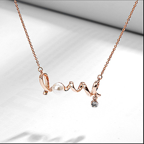 Women's Cubic Zirconia Pendant Necklace Letter Korean Modern Cute Chrome Gold Silver 24 cm Necklace Jewelry 1pc For Holiday Going out Office & Career
Women's Cubic Zirconia Pendant Necklace Letter Korean Modern Cute Chrome Gold Silver 24 cm Necklace Jewelry 1pc For Holiday Going out Office & Career