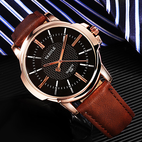 Men's Dress Watch Quartz Leather Black / Brown Shock Resistant Casual Watch Analog Classic Fashion - Black Brown Black / White One Year Battery Life
Men's Dress Watch Quartz Leather Black / Brown Shock Resistant Casual Watch Analog Classic Fashion - Black Brown Black / White One Year Battery Life