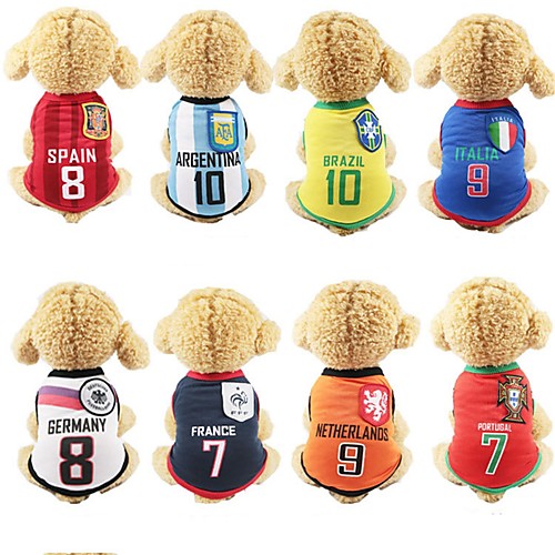 Dog Vest Dog Clothes White Yellow Red Costume Mesh Color Block Stripes Letter & Number Casual / Sporty M L XL
Dog Vest Dog Clothes White Yellow Red Costume Mesh Color Block Stripes Letter & Number Casual / Sporty M L XL