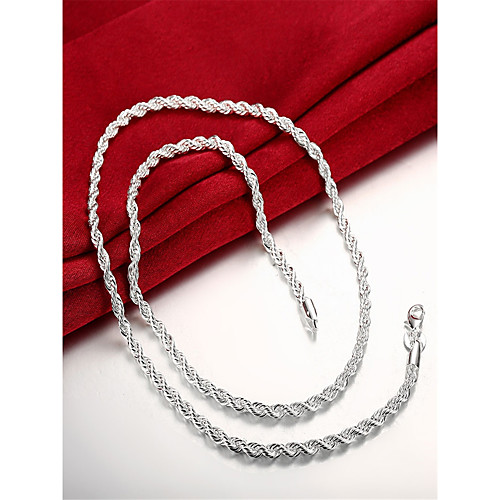 Men's Chain Necklace Classic Fashion Classic Copper Silver Plated Silver 55 cm Necklace Jewelry 1pc For Daily Work
Men's Chain Necklace Classic Fashion Classic Copper Silver Plated Silver 55 cm Necklace Jewelry 1pc For Daily Work