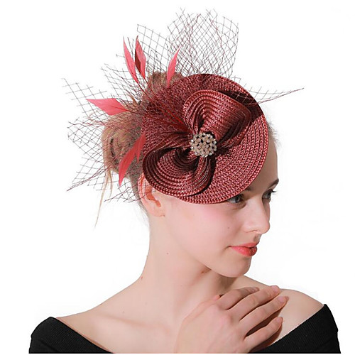 Women's Ladies Tiaras Fascinators For Wedding Party / Evening Prom Princess Feather Fabric Wine
Women's Ladies Tiaras Fascinators For Wedding Party / Evening Prom Princess Feather Fabric Wine