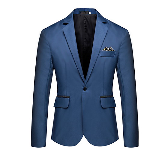Men's Blazer Blazer Solid Colored Slim Polyester Men's Suit Gray / Royal Blue / White - Notch lapel collar
Men's Blazer Blazer Solid Colored Slim Polyester Men's Suit Gray / Royal Blue / White - Notch lapel collar