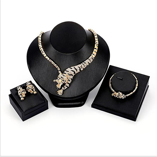 Women's Cubic Zirconia Bridal Jewelry Sets Classic Tiger Fashion Gold Plated Earrings Jewelry Gold For Party Wedding 1 set
Women's Cubic Zirconia Bridal Jewelry Sets Classic Tiger Fashion Gold Plated Earrings Jewelry Gold For Party Wedding 1 set