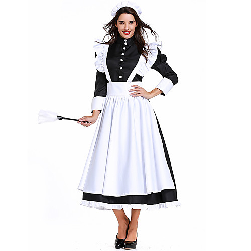 Maid Costume Dress Cosplay Costume Outfits Adults' Women's Cosplay Vacation Dress Halloween Halloween Festival / Holiday Polyester White Women's Easy Carnival Costumes / Apron / Headwear
Maid Costume Dress Cosplay Costume Outfits Adults' Women's Cosplay Vacation Dress Halloween Halloween Festival / Holiday Polyester White Women's Easy Carnival Costumes / Apron / Headwear